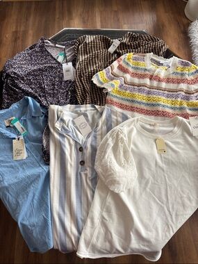 Bundle of 6 women’s large NWT shirts